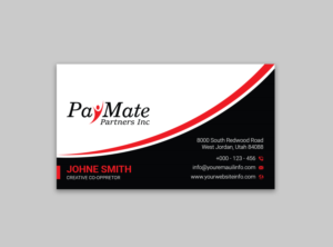 Business Card Design by Ekramul Hossen 2 for PayMate Partners Inc | Design: #22187091