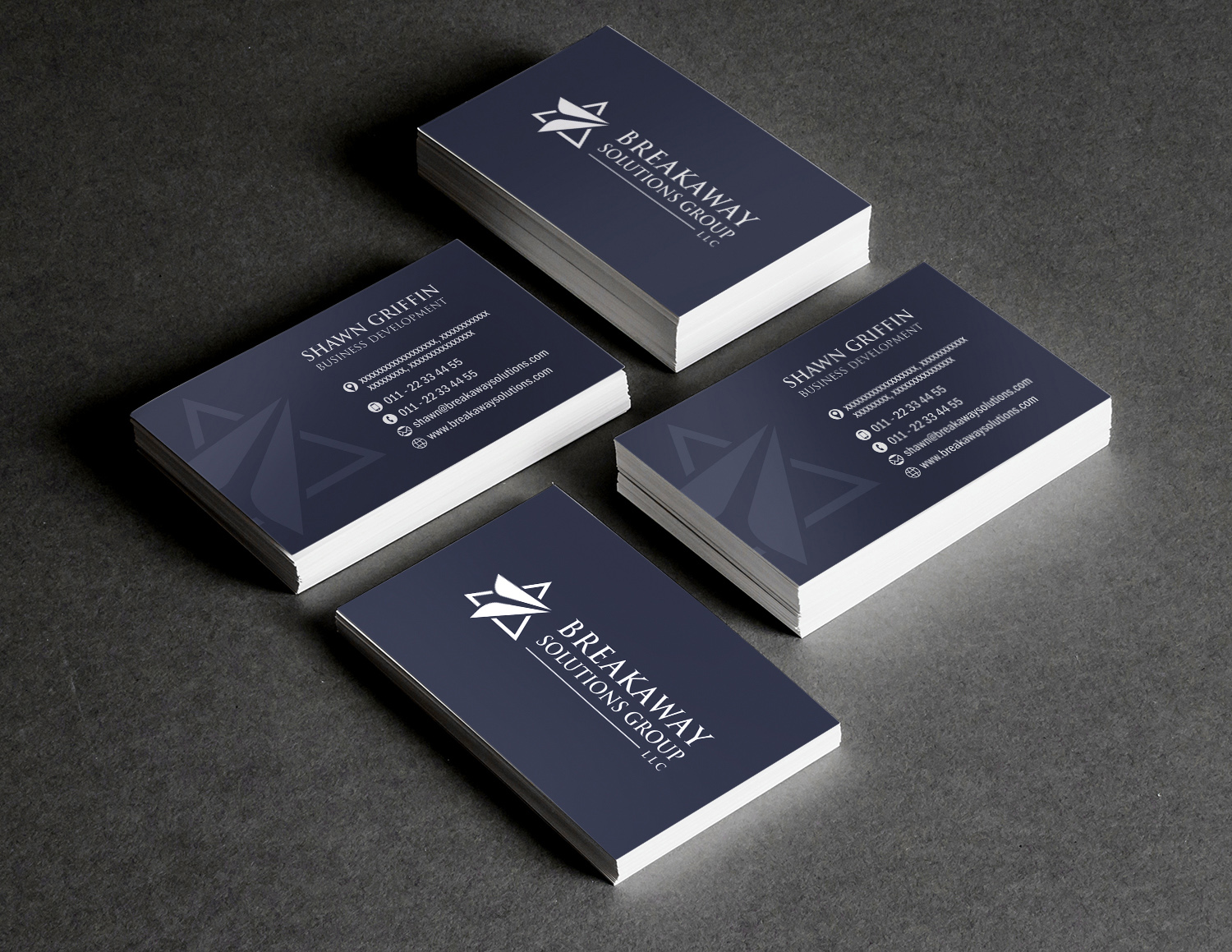 Business Card Design by ALSADESIGN for Breakaway Solutions Group, LLC | Design #22171852