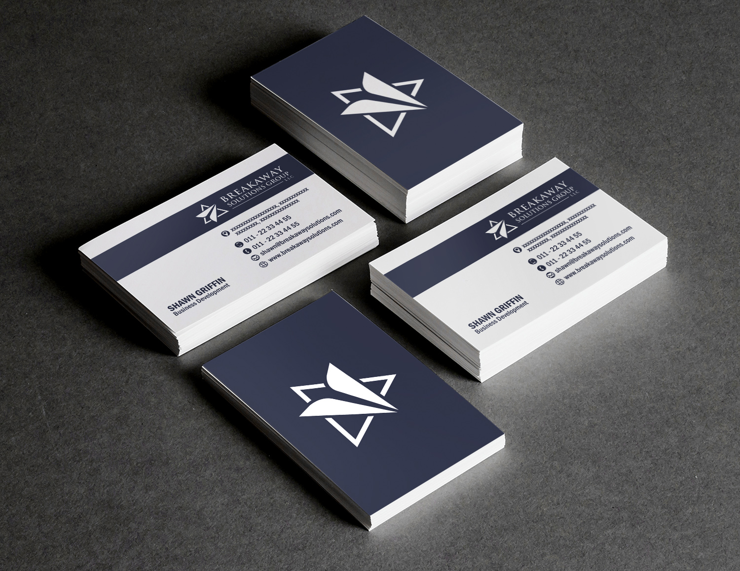Business Card Design by ALSADESIGN for Breakaway Solutions Group, LLC | Design #22172089