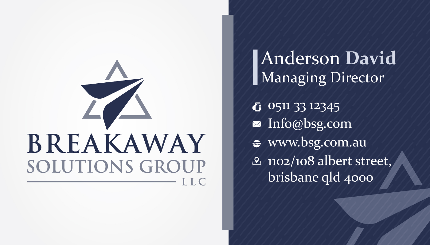 Business Card Design by Fusionex Studio for Breakaway Solutions Group, LLC | Design #22173258