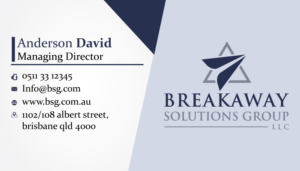 Diseño de Tarjeta de Presentación por Fusionex Studio para Breakaway Solutions Group, LLC | Diseño: #22173259