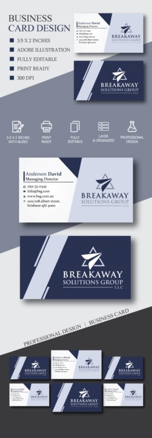Diseño de Tarjeta de Presentación por Fusionex Studio para Breakaway Solutions Group, LLC | Diseño: #22173264