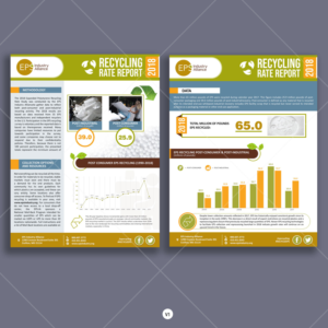 EPS-IA 2018 Recycling Rate Report | Grafik-Design von DA.