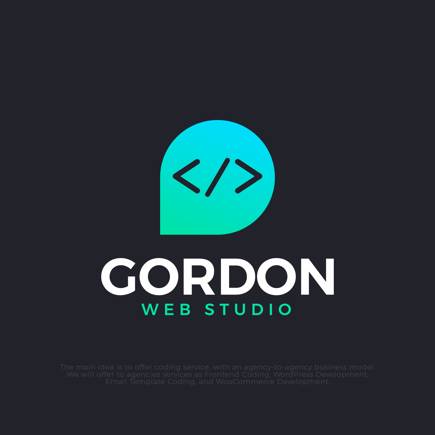 Logo-Design von Tiago Pereira für Gordon Web Studio | Design #22180467
