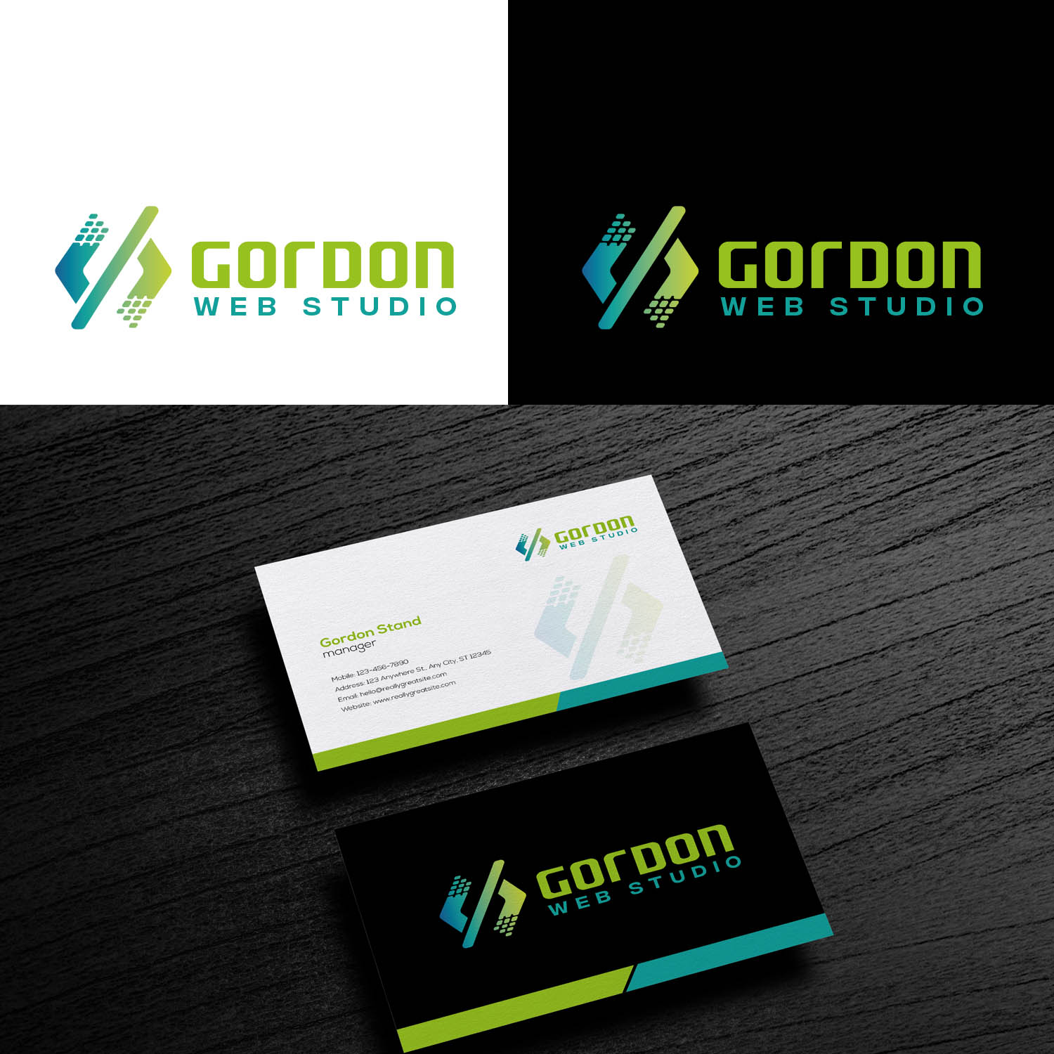 Logo Design by Finley Johnson for Gordon Web Studio | Design #22178943