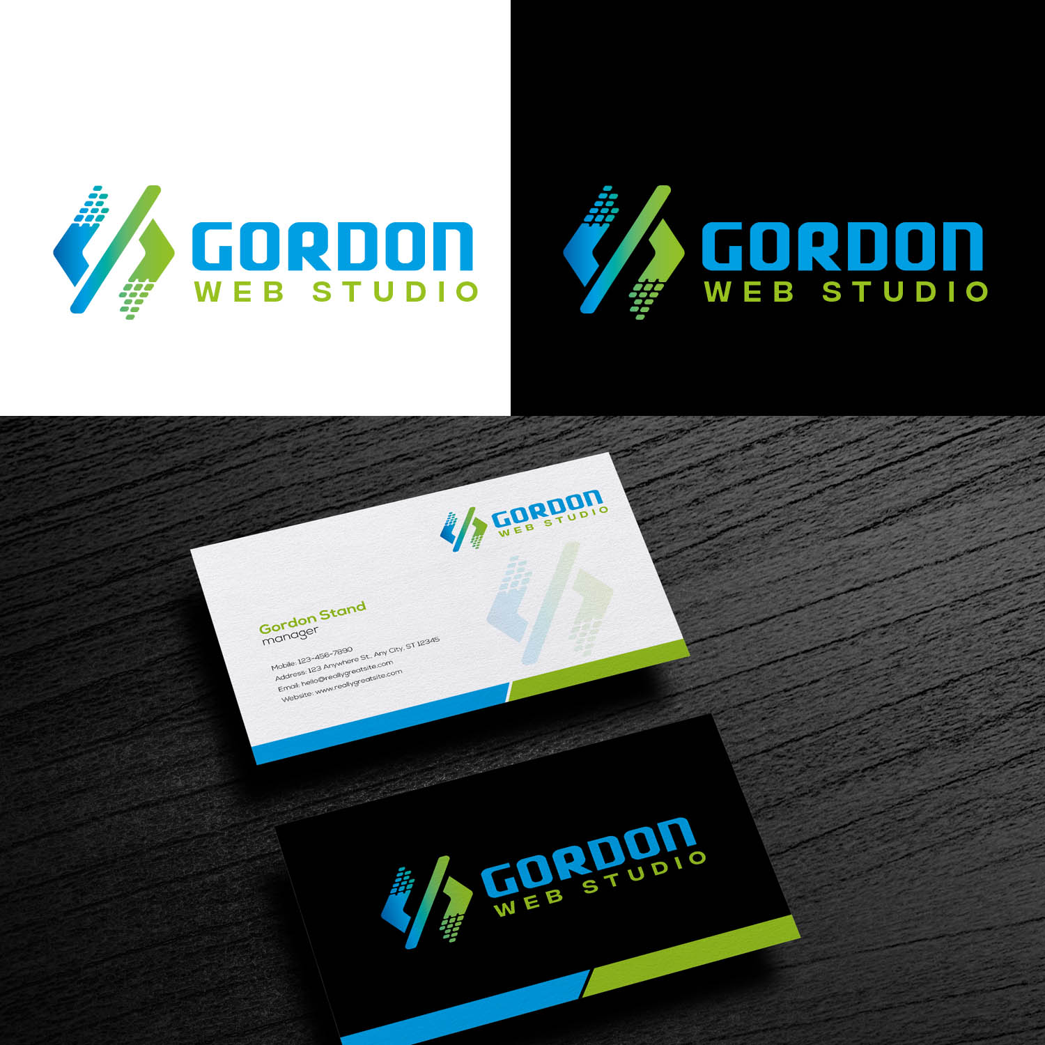 Logo Design by Finley Johnson for Gordon Web Studio | Design #22184965