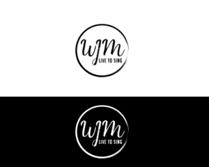 WJM ‘  Live to sing ‘  | Logo Design by Juli creation