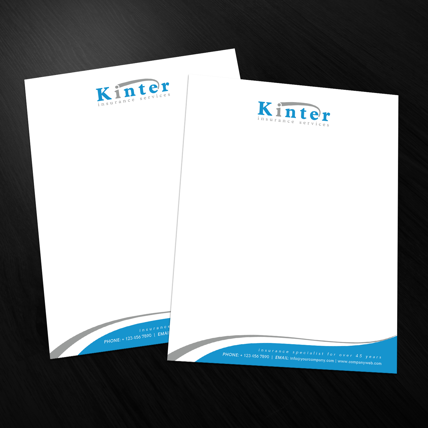 Letterhead Design by SL Designer for Kinter Insurance Services  | Design #22205078
