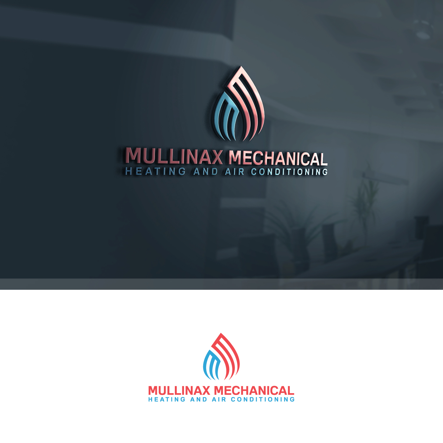 Logo Design by MG.graphics for Mullinax Mechanical Heating and Air Conditioning | Design #22190001