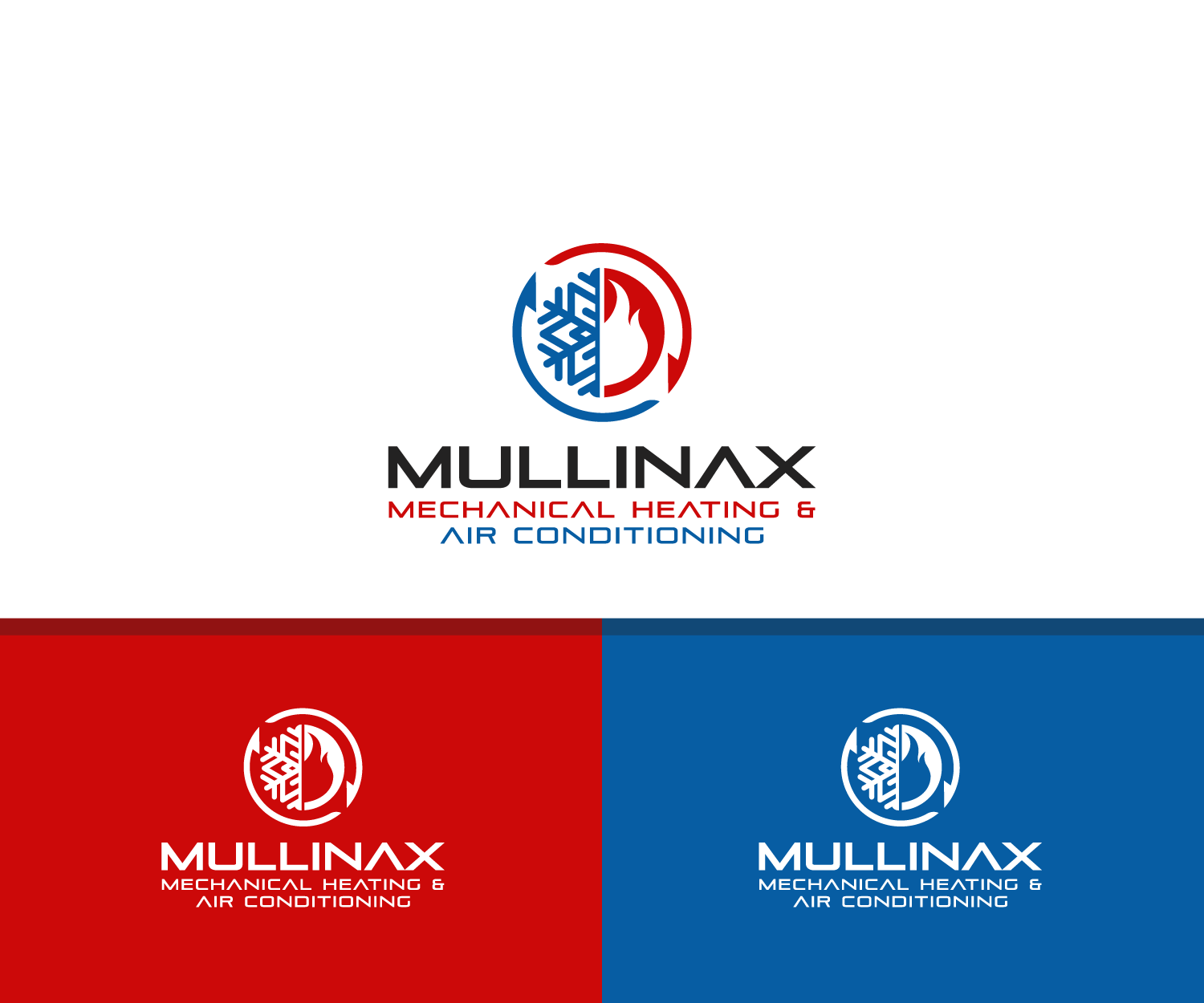 Logo Design by anico for Mullinax Mechanical Heating and Air Conditioning | Design #22191430