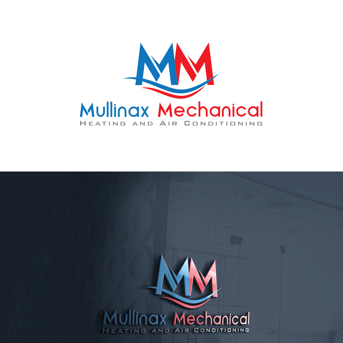Logo Design by Pixxl Art for Mullinax Mechanical Heating and Air Conditioning | Design #22180429