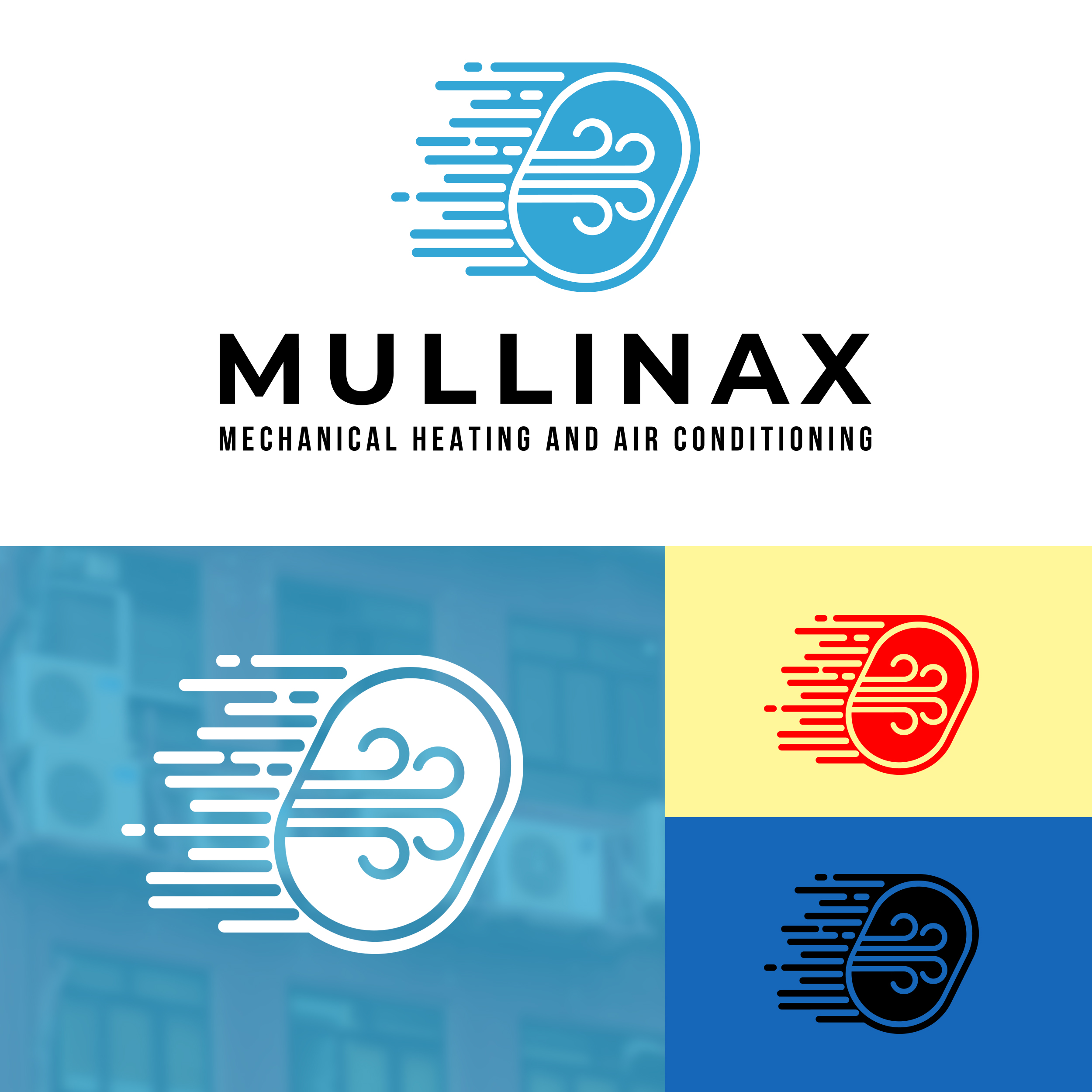 Logo Design by artcynical for Mullinax Mechanical Heating and Air Conditioning | Design #22192939