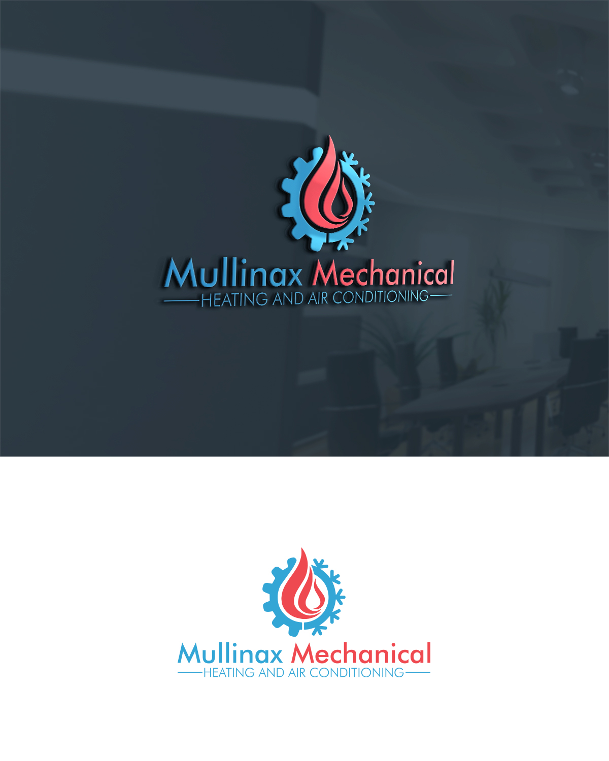 Logo Design by RedLine 3 for Mullinax Mechanical Heating and Air Conditioning | Design #22190406