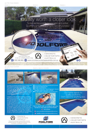 Concrete Countertops Australia - Pool Flyer | Diseño de Flyer por the artworks