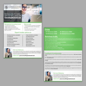 Flyer to University MBA Directors about my new online course | Flyer Design by Schöpfer