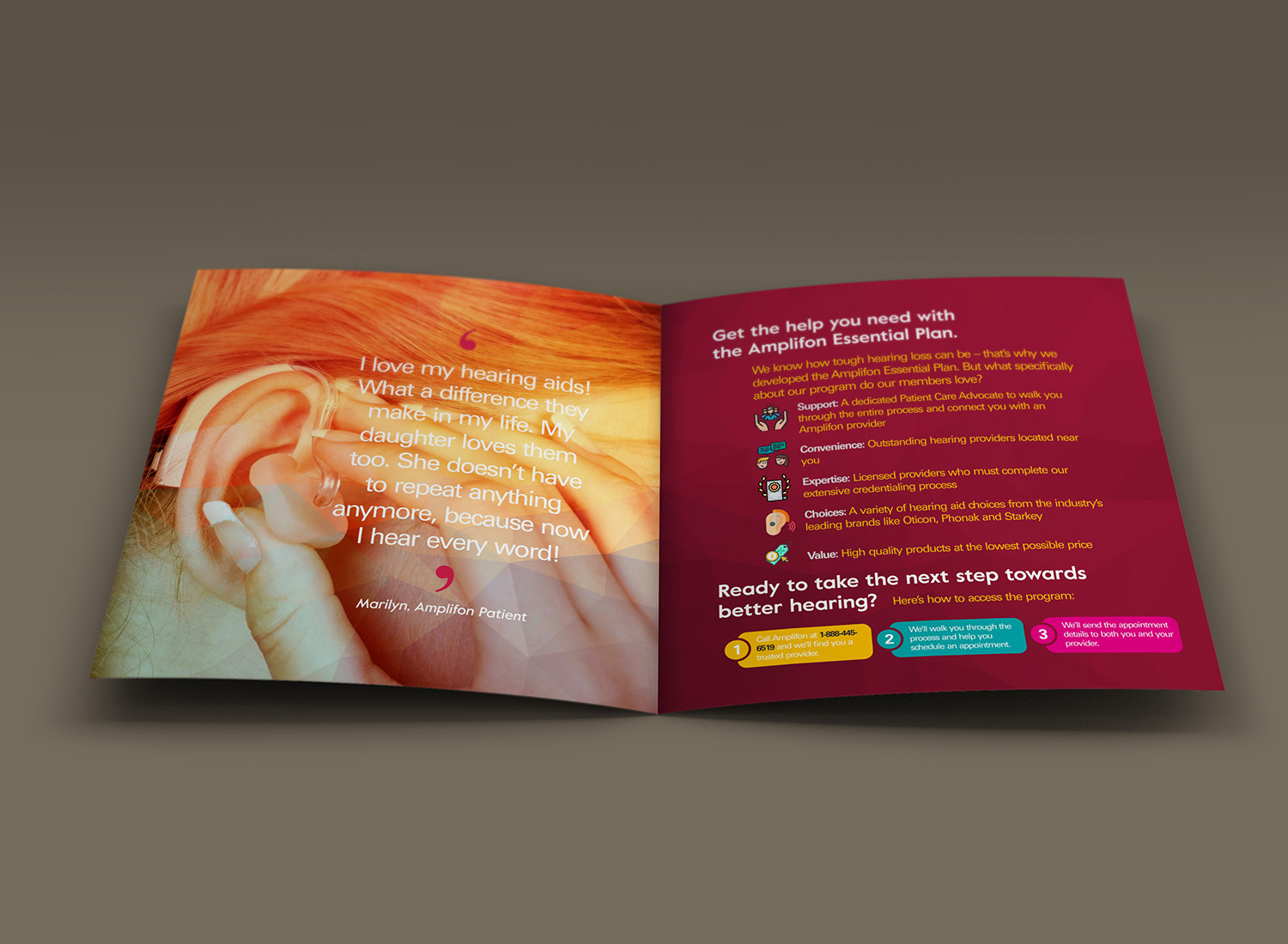 Brochure Design by lookedaeng for Amplifon Hearing Health Care | Design #22188923