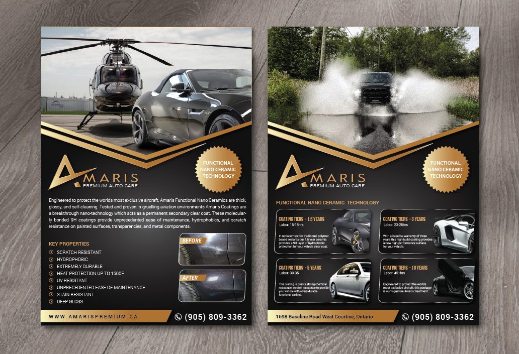 Flyer Design by alex989 for Amaris Premium Auto Care | Design #22209480