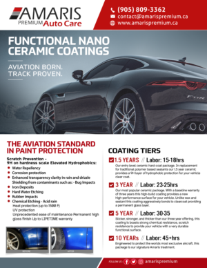 Flyer Design by aneela for Amaris Premium Auto Care | Design #22235456