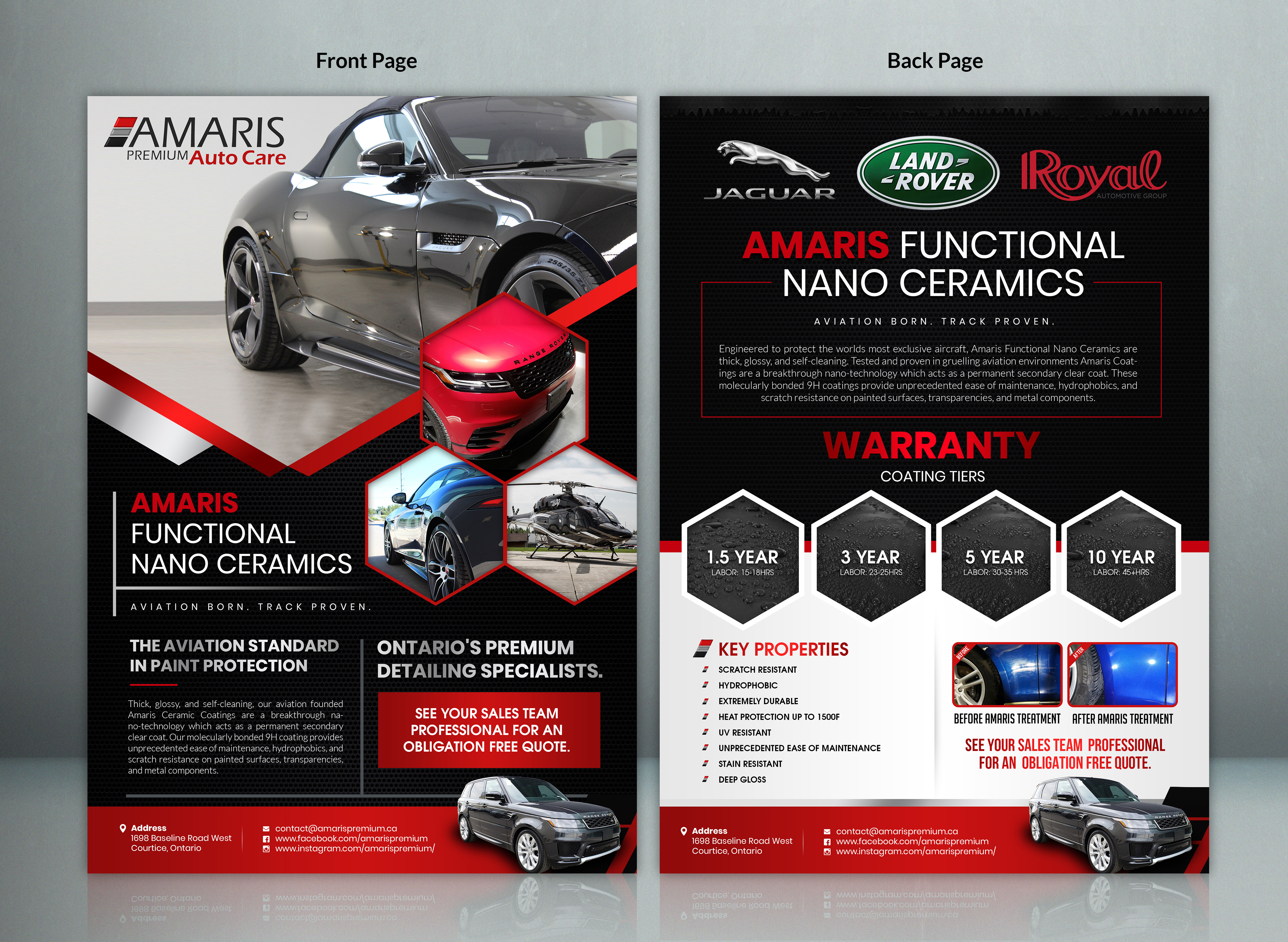 Flyer Design by SAI DESIGNS for Amaris Premium Auto Care | Design #22266721