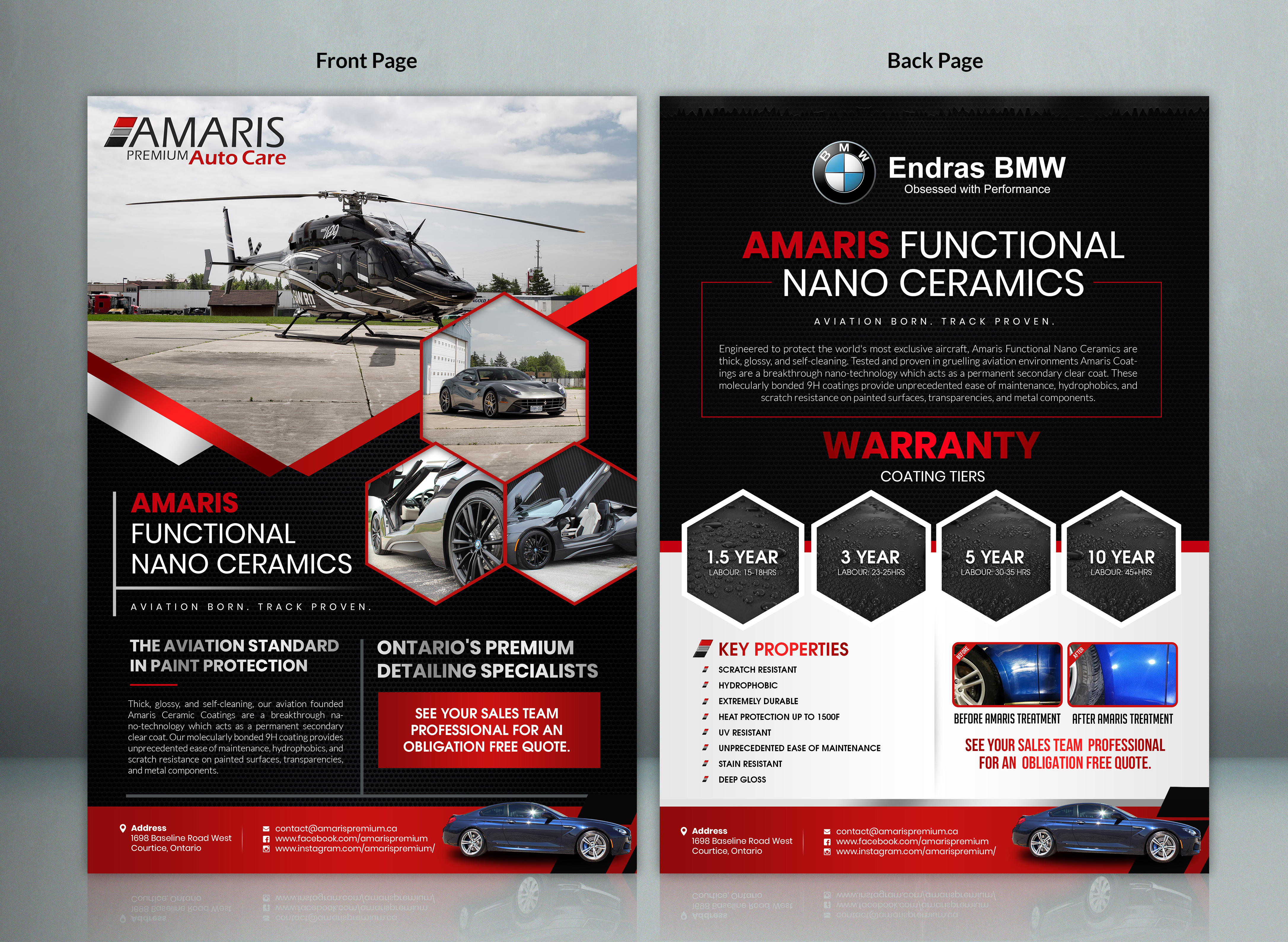 Flyer Design by SAI DESIGNS for Amaris Premium Auto Care | Design #22592032