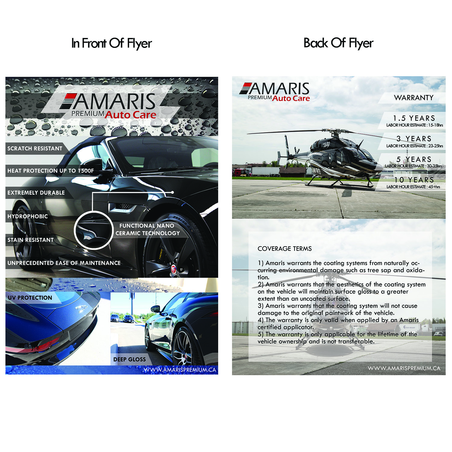 Diseño de Flyer por Langeliica para Amaris Premium Auto Care | Diseño #22218239