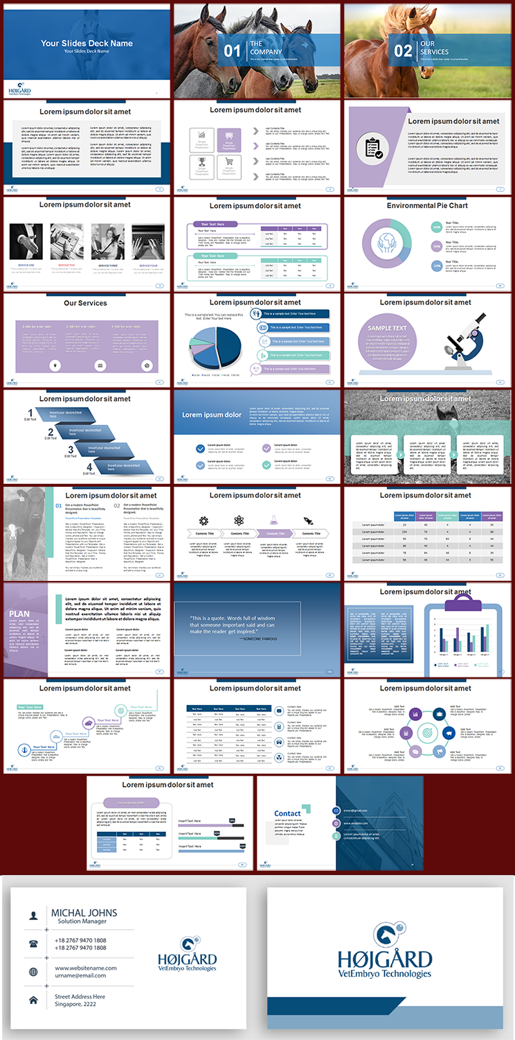 PowerPoint Design by IndreDesign for Vet InVitro | Design #22201259
