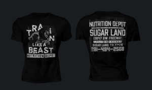 Nutrition Depot t-shirt design #1 | T-shirt Design by Yafi Mridha