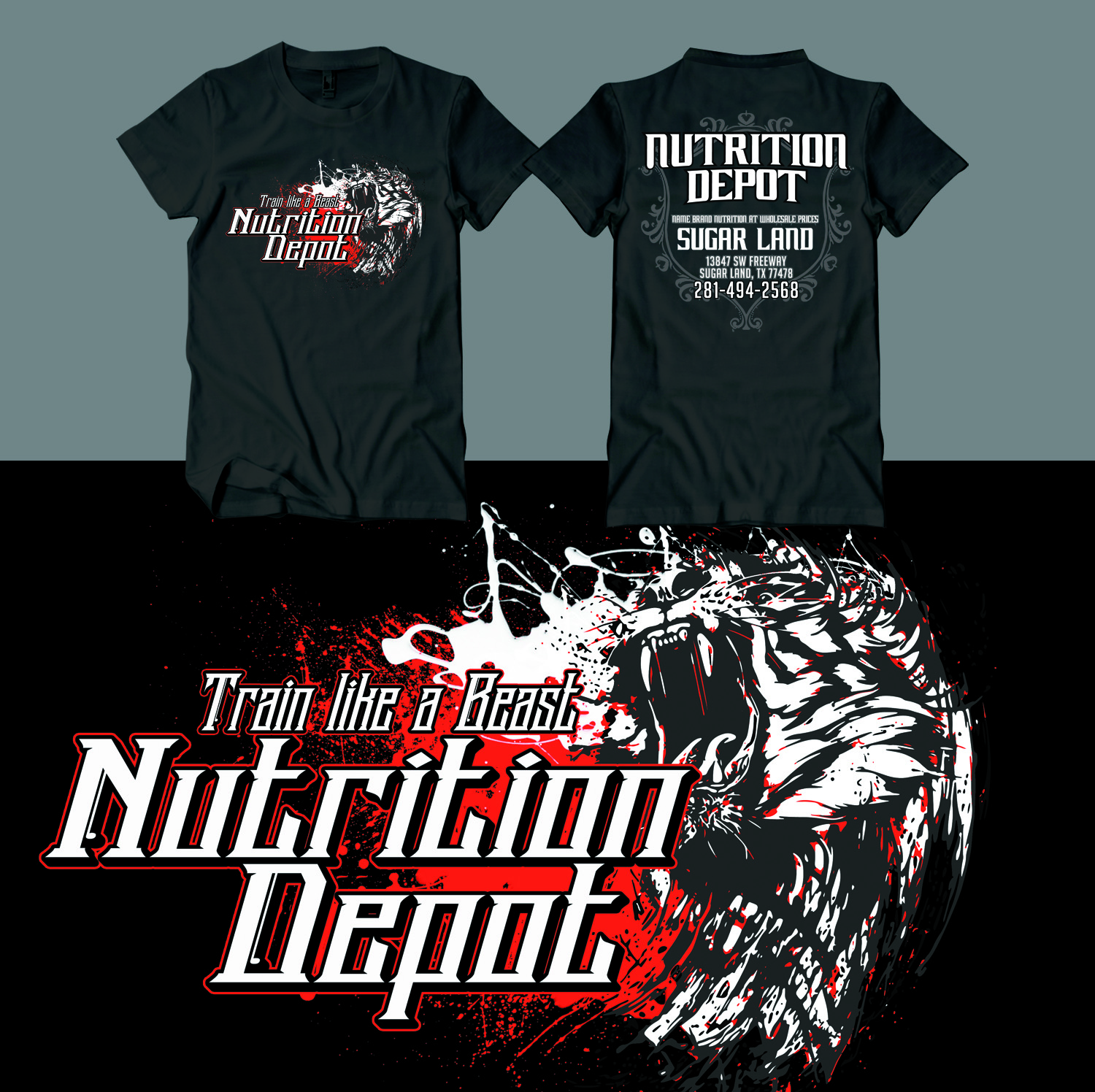 T-shirt Design by Uprinteez for Nutrition Depot | Design #22228834