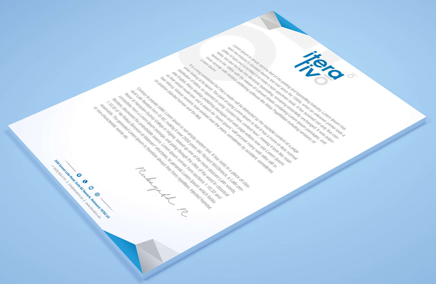 Stationery Design by Petter Goms for iterativo | Design #22195270