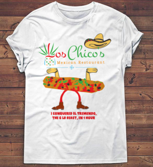 Los Chico's El Tremendo Burrito Challege | Diseño de Camiseta por creative gravity