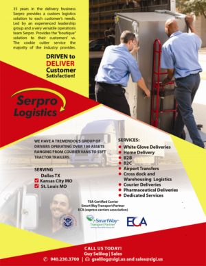 Flyer Design by Venus L. Penaflor for Serpro Logistics | Design: #22226166