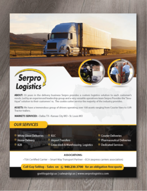 Flyer Design by alex989 for Serpro Logistics | Design: #22208198