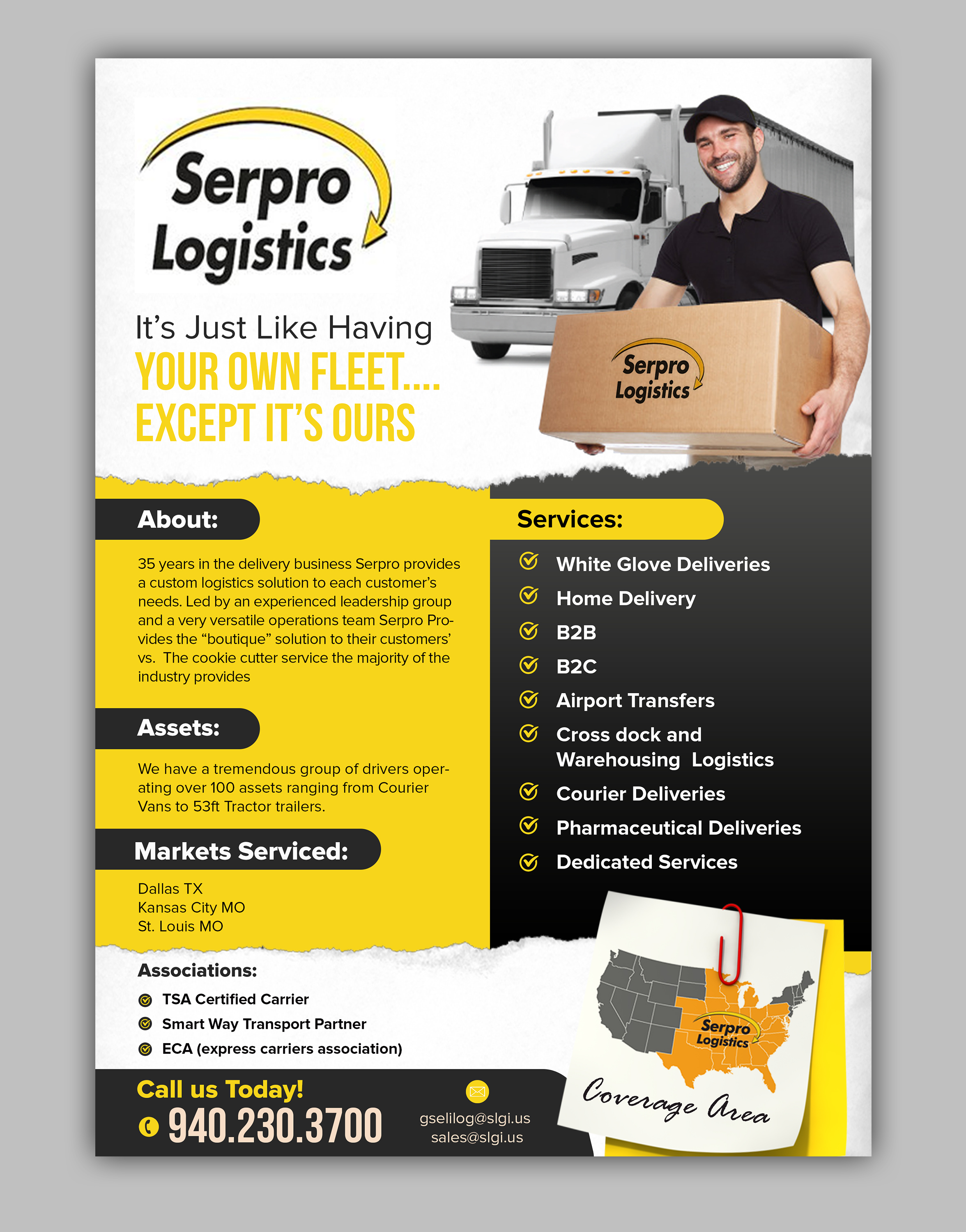 Flyer-Design von SAI DESIGNS für Serpro Logistics | Design #22219098