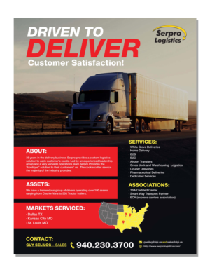 Delivery Company / Logistics Company Flyer | Diseño de Flyer por Fine Graphics House