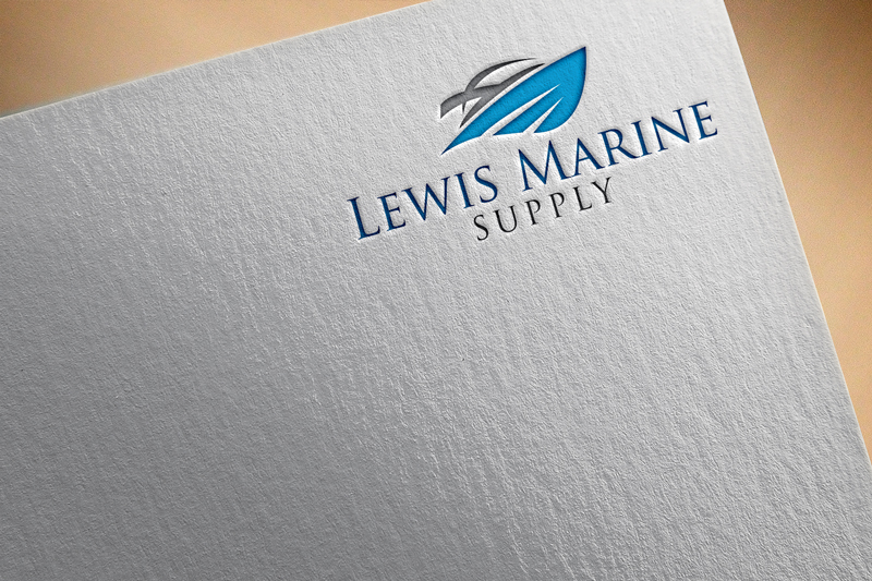 Elegant, Playful, Marine Logo Design for Lewis Marine Supply Featuring