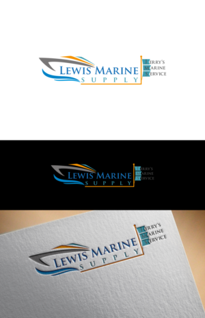 Lewis Marine Supply Featuring Jerry's Marine Service | Logo Design by siti MWDesign