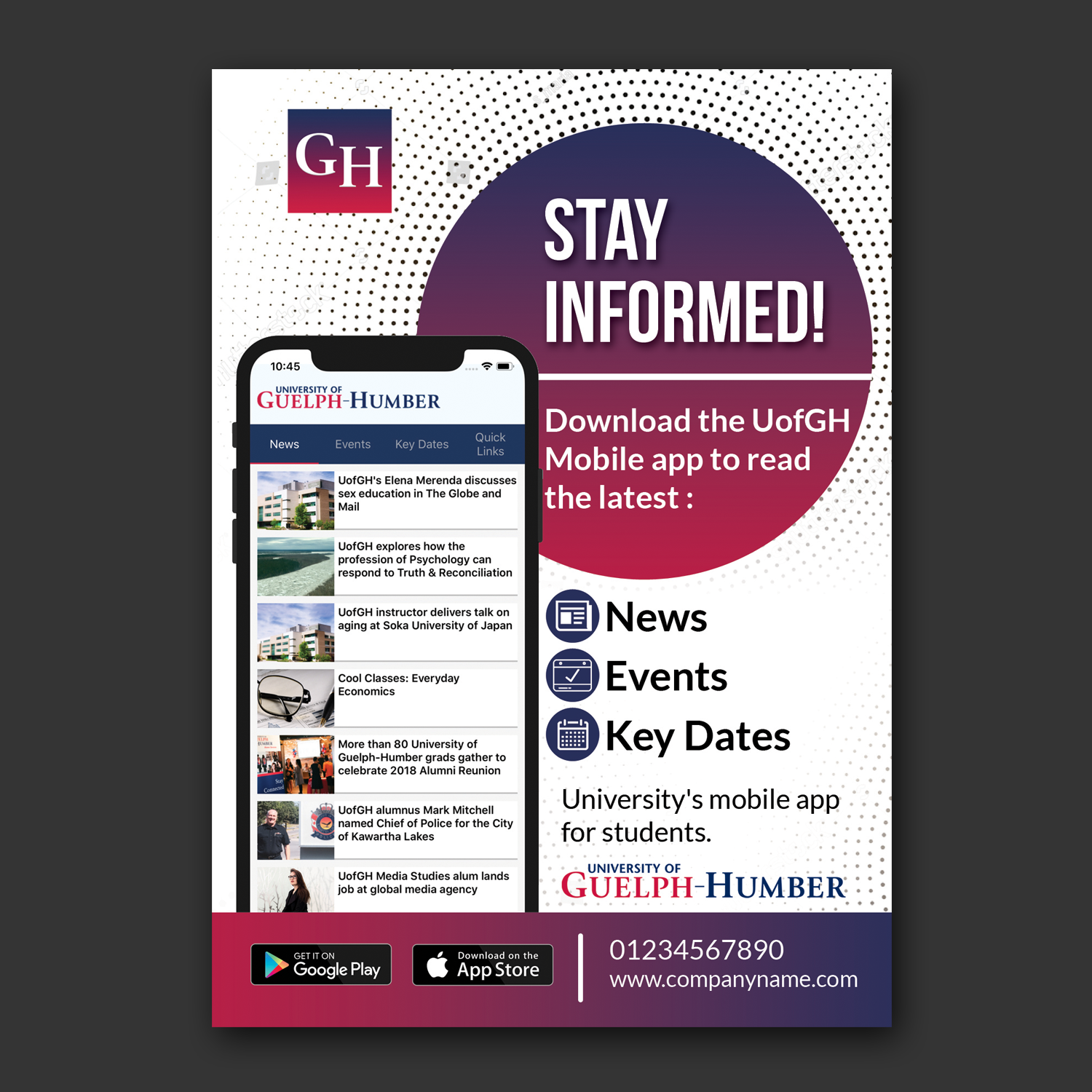 Flyer Design by Schöpfer for University of Guelph-Humber | Design #22219350