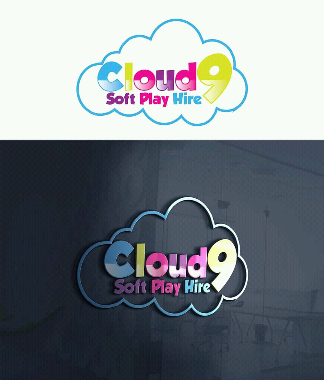 Logo-Design von pd graphic 2 für Cloud 9 Soft play hire  | Design #22302810