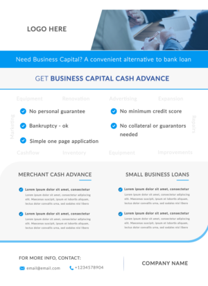 Flyer for Merchant Capital Cash Advance business | Flyer Design by aberyor