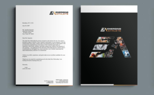 Cover page and letterhead for athlete development program | Stationery Design by nafizrahat