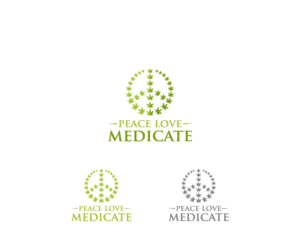 Peace Love Medicate.  More emphasis on the medicate part. | Logo Design by Mario