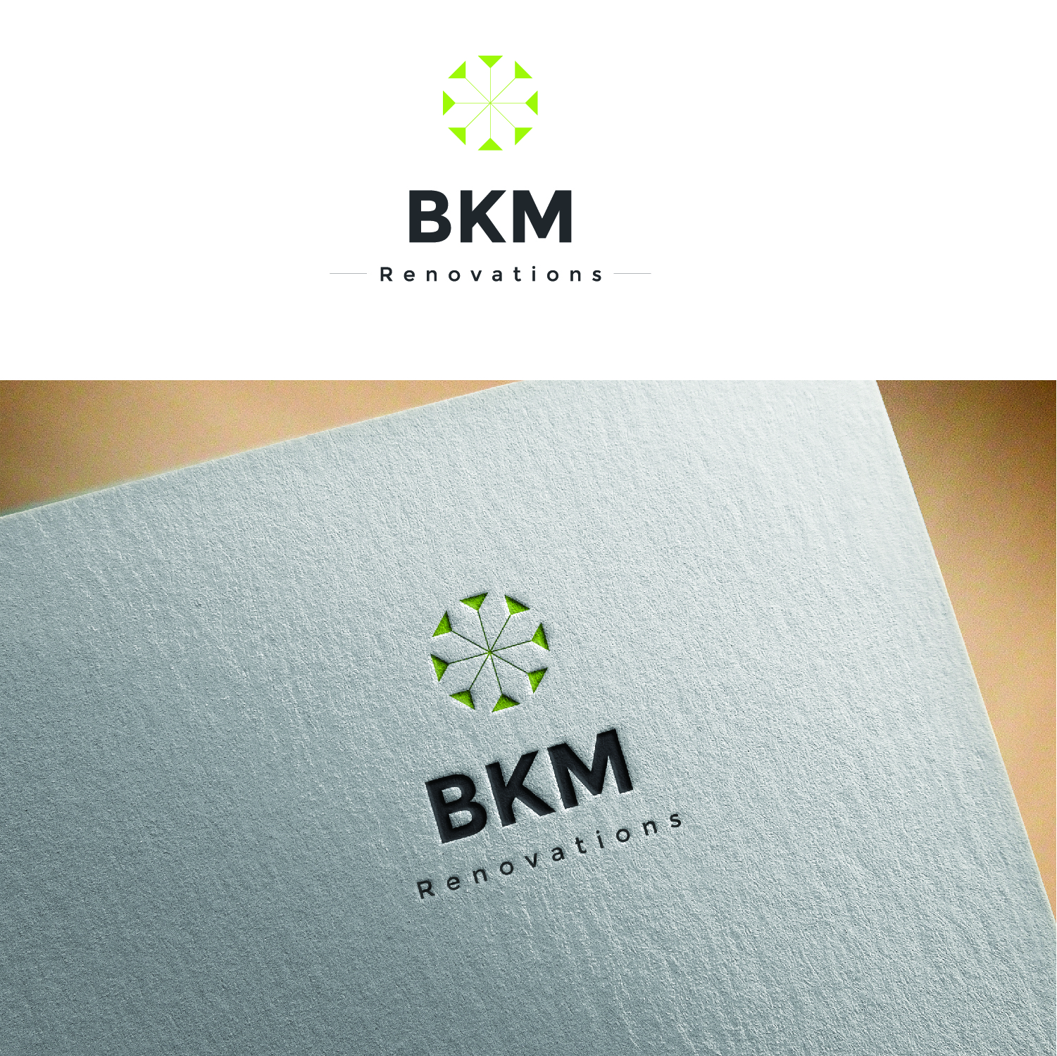 Logo Design by Maxo-Biz for BKM RENOVATIONS  | Design #22232041