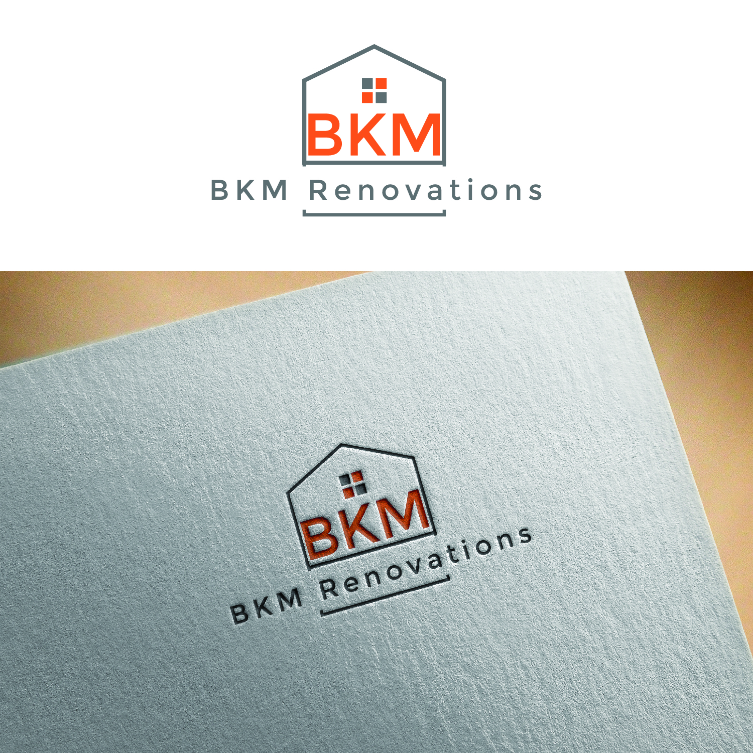 Logo Design by Maxo-Biz for BKM RENOVATIONS  | Design #22232045