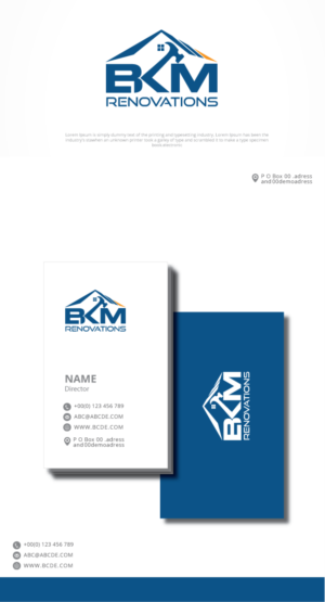 Diseño de Logo por graphicevolution para BKM RENOVATIONS  | Diseño: #22231842