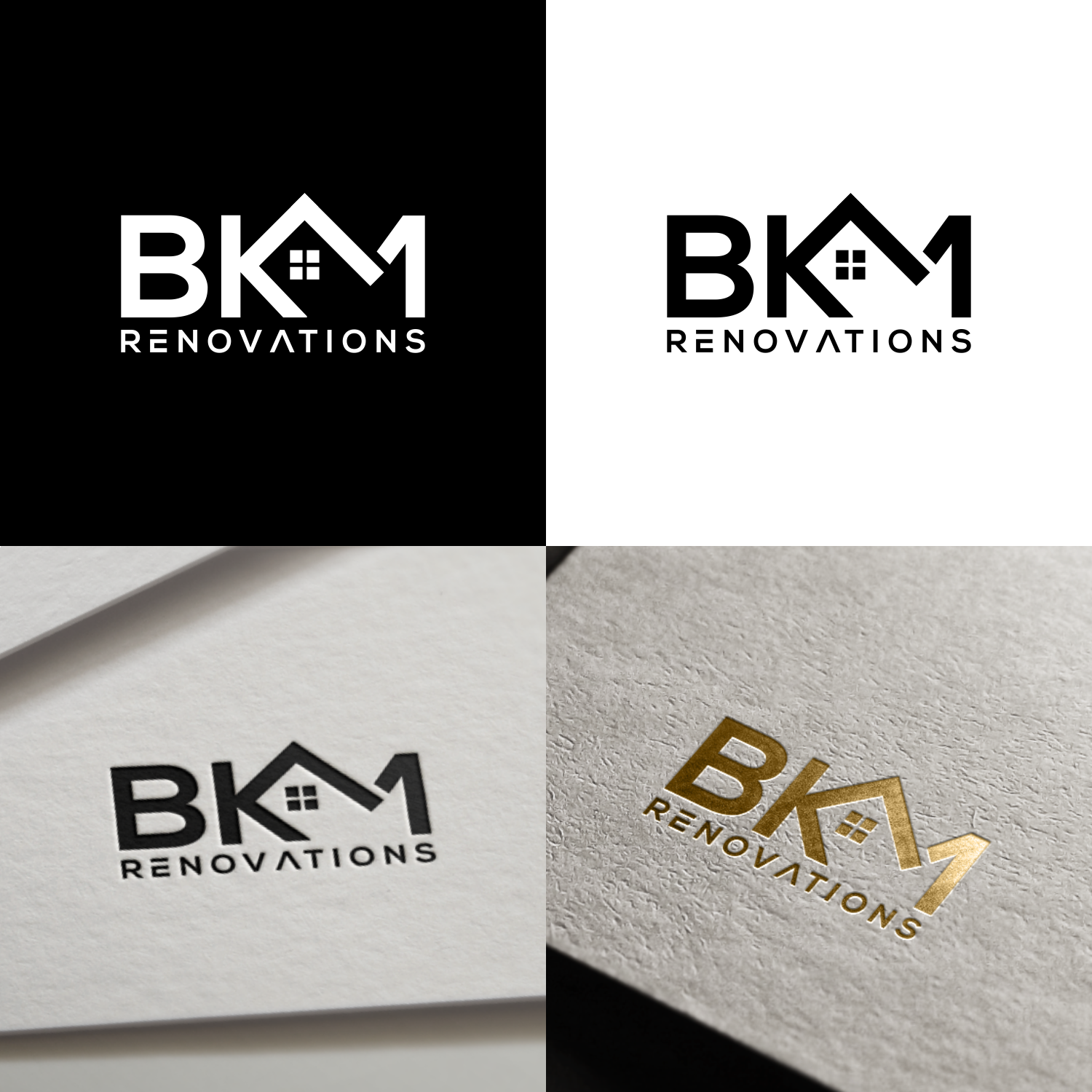 Logo Design by galang1996 2 for BKM RENOVATIONS  | Design #22230808