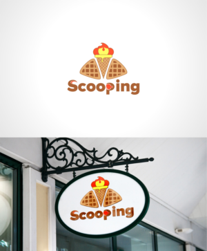 ice-cream crepes waffle cookie dough | Design de Logo par Joenet Jayawarna