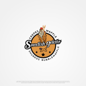 ice-cream crepes waffle cookie dough | Design de Logo par GVisions