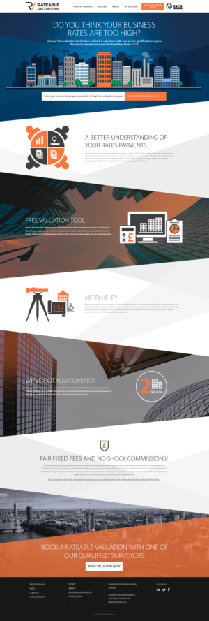 Rateable Valuations Landing Page | Landing Page Design by Taya Bright