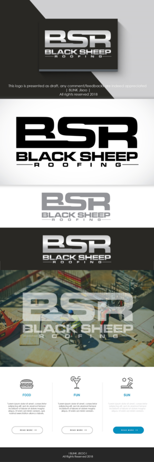 Black Sheep Roofing | Logo Design by Riv.