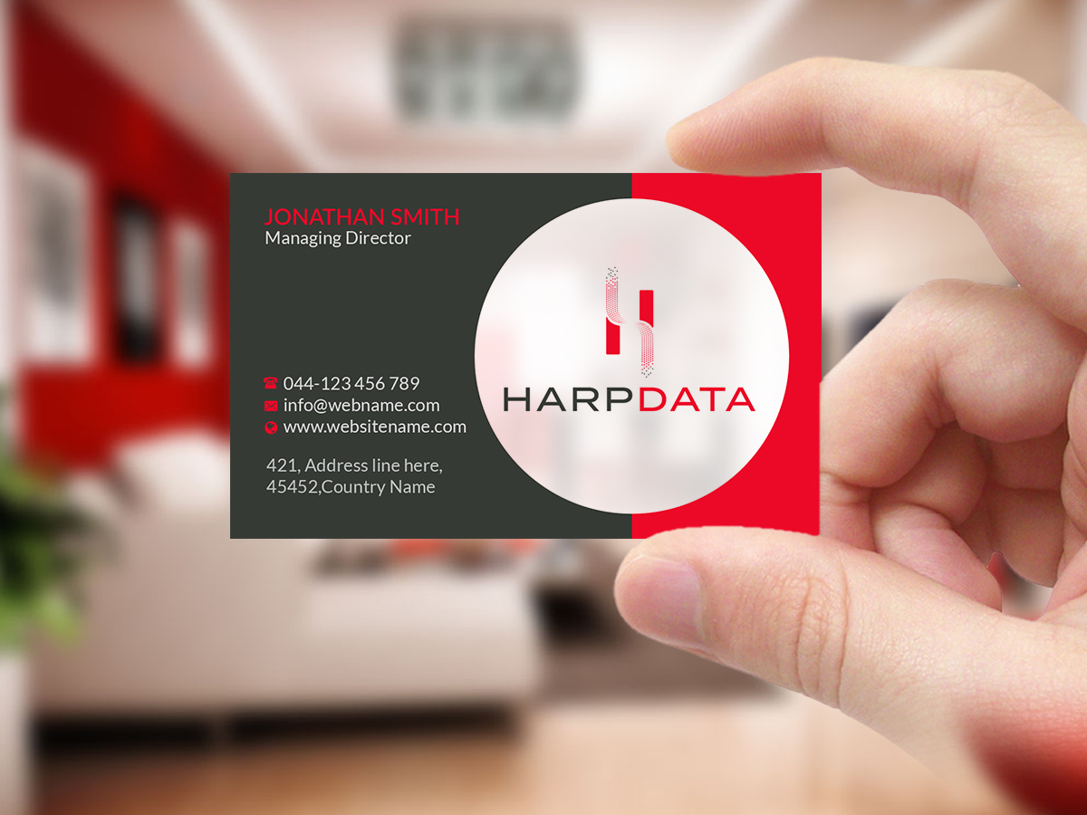 Business Card Design by Creations Box 2015 for HarpData | Design #22237156